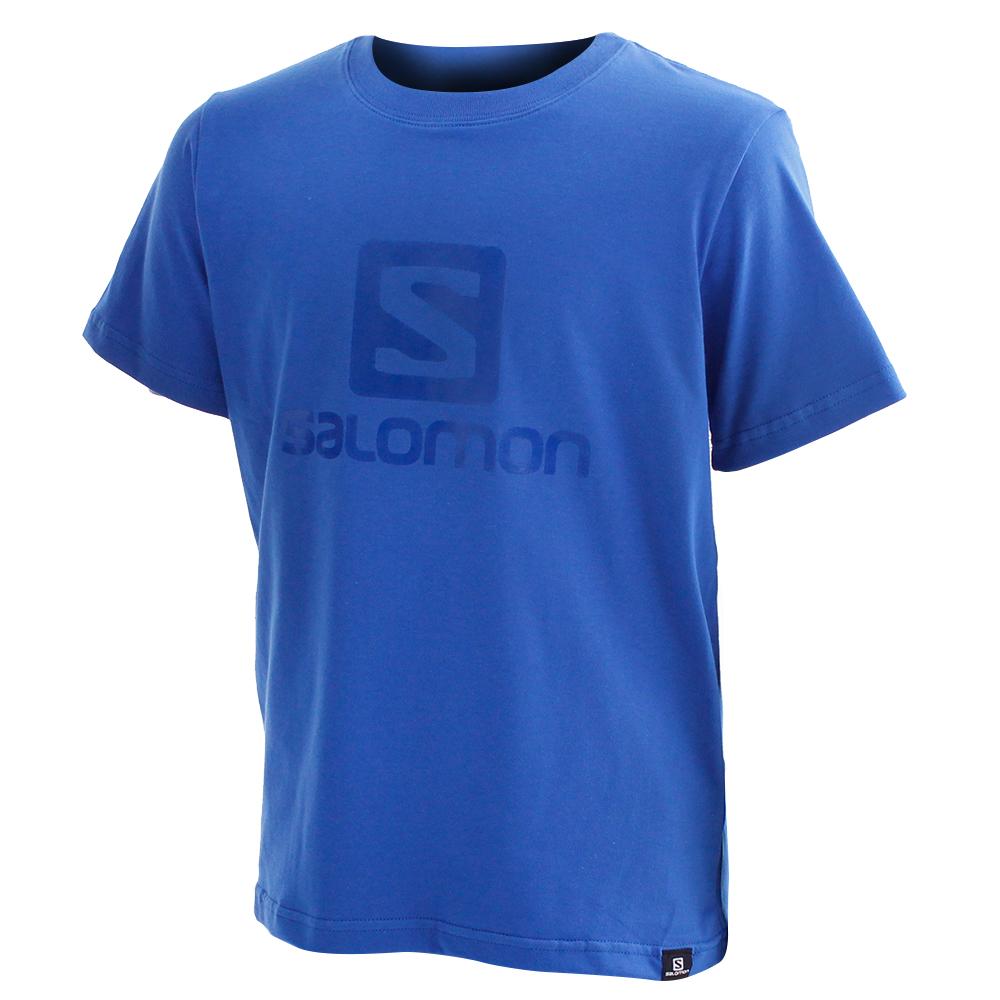 Salomon Singapore Kids T-shirts - ACHIEVE SS B Blue | 34629-RVCY